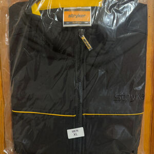 Stryker Men's Vest Full Zip Pockets Polyester Black Yellow Size XL Brand New